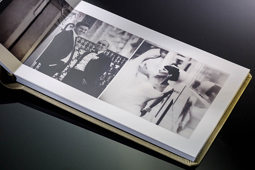 Interiorul unui album foto premium de nunta.